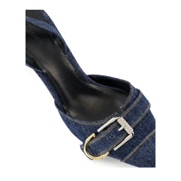 Givenchy Voyou Denim Slingback Heels in Dark Blue 39 - Picture 3 of 6